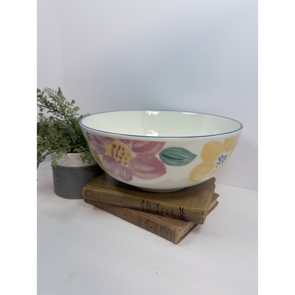 Johnson Brothers Serving Bowl 9.75in White Floral Made in England